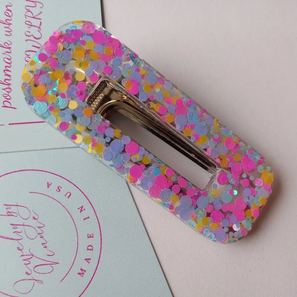 5/$25 Hand Crafted Multicolor Hair Clip